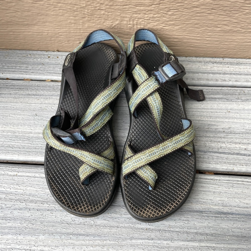 Chaco Z/2 Classic Sport Sandals Women's W9 Black Blue Hiking Water shoes